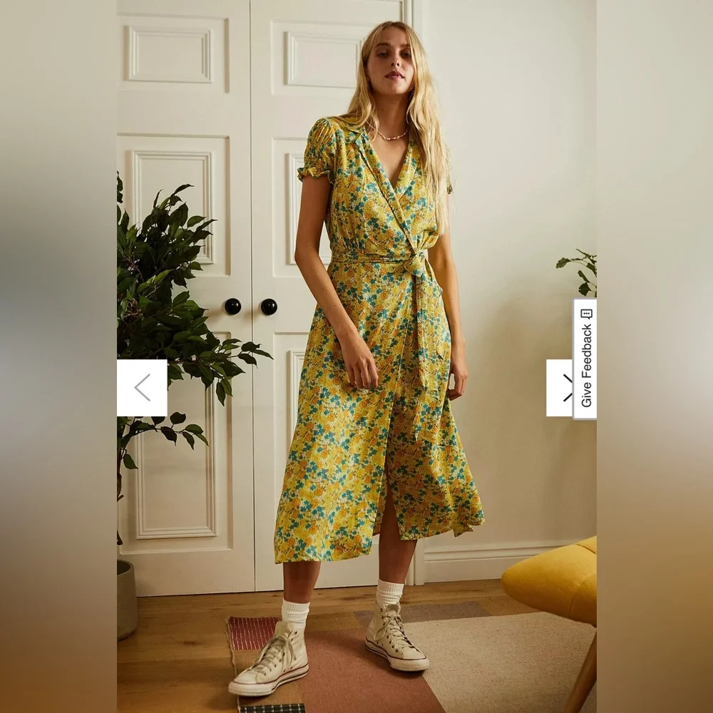 Urban Outfitters — Spring Day Wrap Midi Dress🌻 - Picture 2 of 5